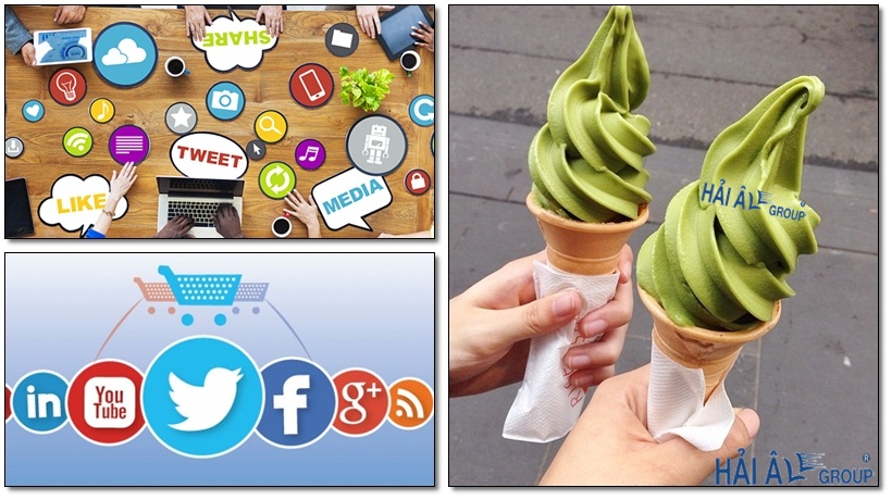 mạng xã hội góp phần quảng cáo hiệu quả cho các cửa hàng kem